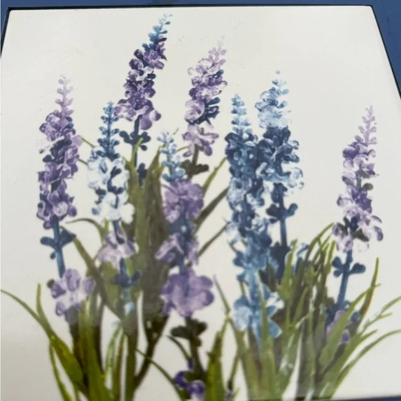 Italian Handpainted Vintage Floral Ceramic Tile Wall Art Set - Picture 2 of 3